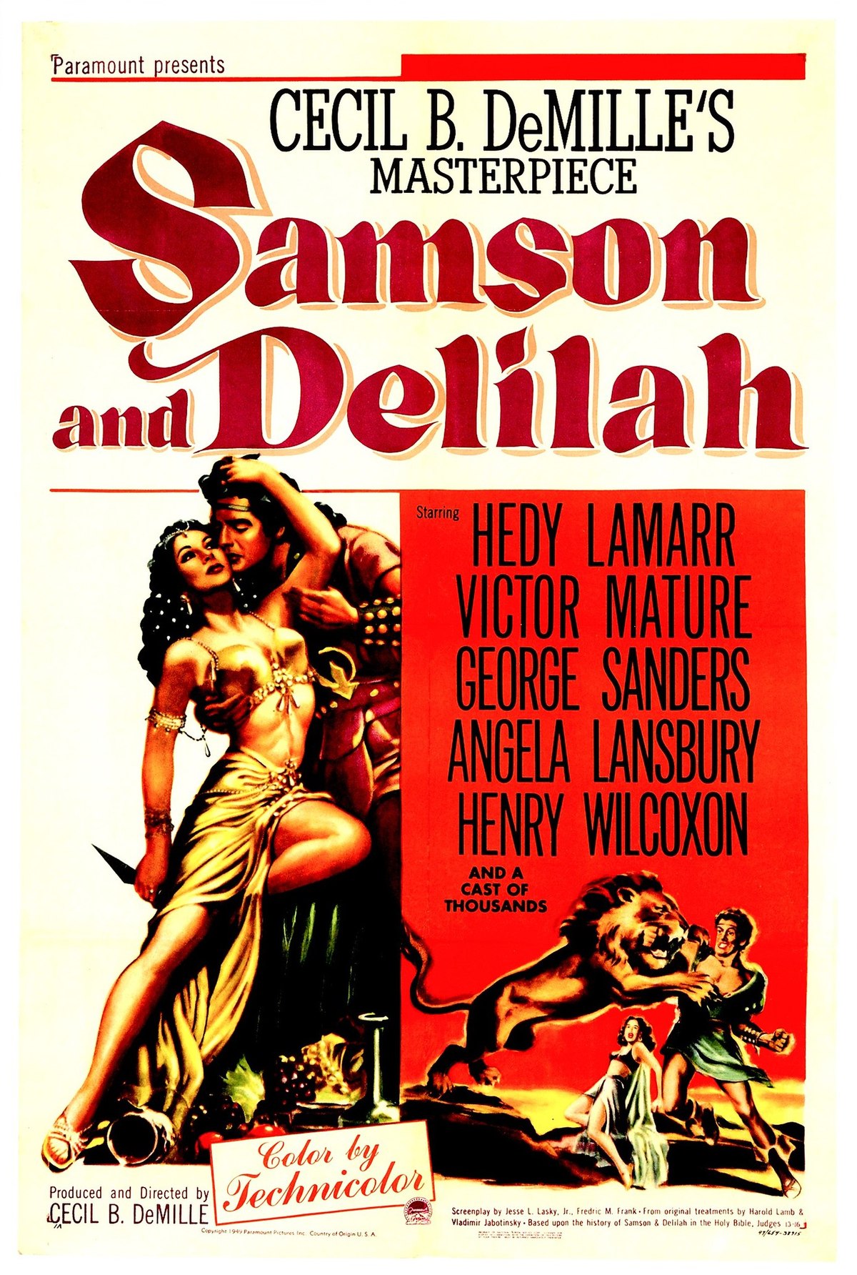 ดูหนังออนไลน์ Samson and Delilah (1949)